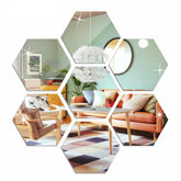 Hexagon Mirror Wall Stickers